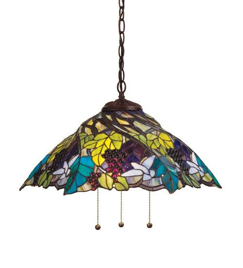 21 Inch W Spiral Grape Pendant Ceiling Fixture