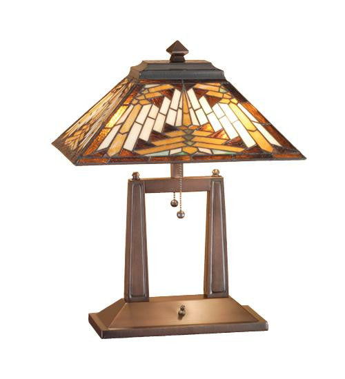20 Inch H Navajo Mission Oblong Desk Lamp Table Lamps