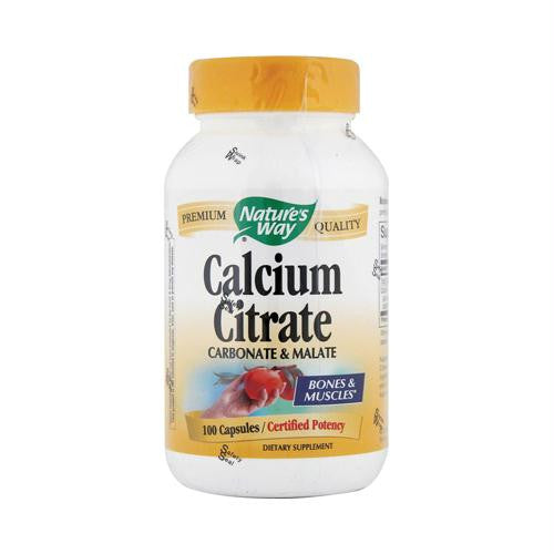 Natures Way Calcium Citrate - 500 mg - 100 Capsules