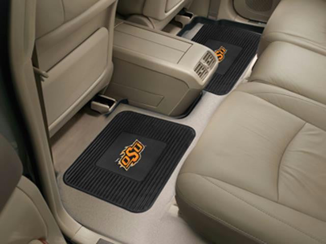 FanMats Oklahoma State University Backseat Utility Mats 2 Pack 14x17