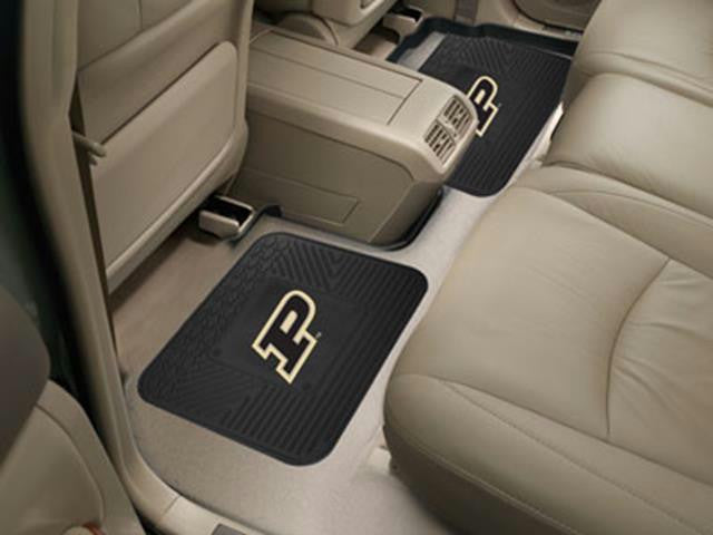 FanMats Purdue \'P\' Backseat Utility Mats 2 Pack 14x17
