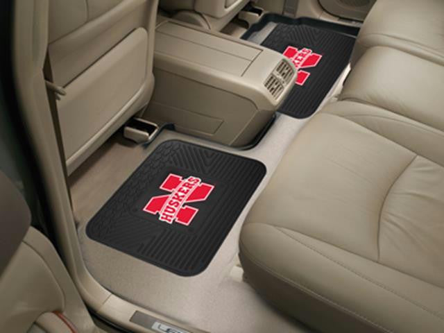 FanMats University of Nebraska Backseat Utility Mats 2 Pack 14x17