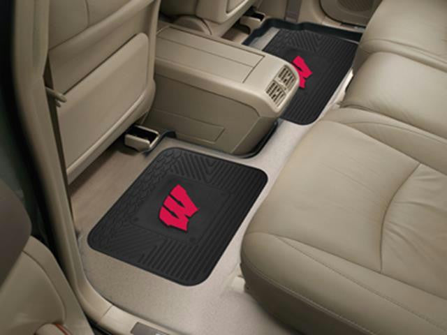FanMats University of Wisconsin Backseat Utility Mats 2 Pack 14x17