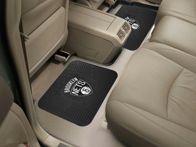 FanMats NBA - Brooklyn Nets Backseat Utility Mats 2 Pack 14x17
