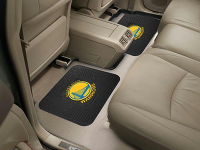 FanMats NBA - Golden State Warriors  Backseat Utility Mats 2 Pack 14x17