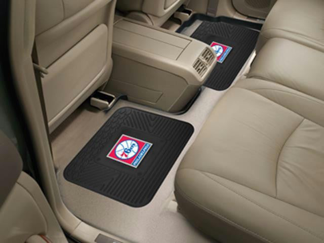 FanMats NBA - Philadelphia 76ers Backseat Utility Mats 2 Pack 14x17