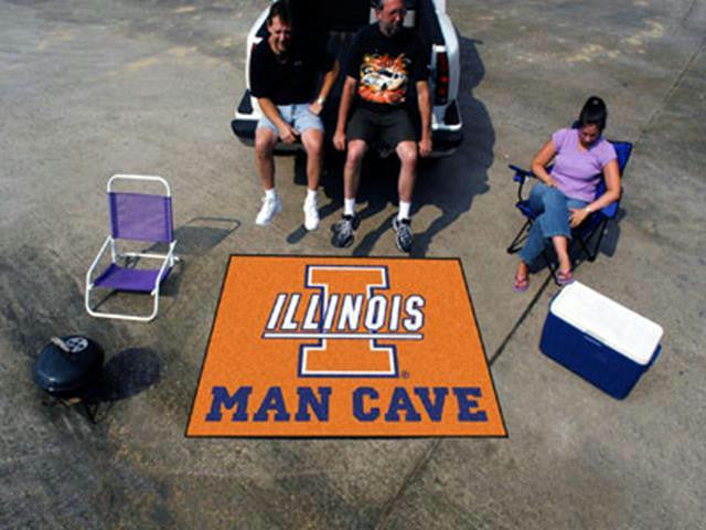 FanMats University of Illinois Man Cave Tailgater Rug 60x72