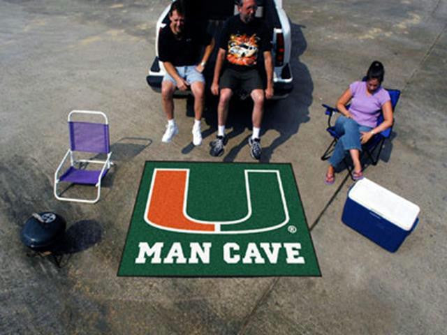 FanMats University of Miami Man Cave Tailgater Rug 60x72
