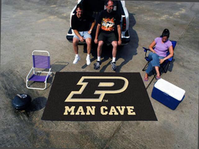 FanMats Purdue \'P\' Man Cave UltiMat Rug 60x96
