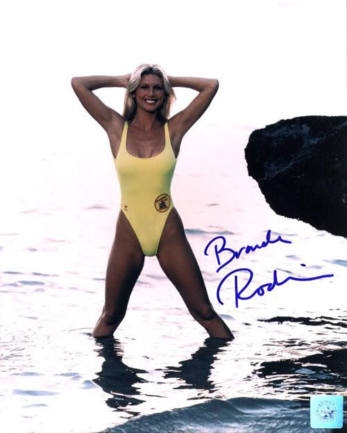 Brande Roderick Signed 8X10 Photo - Baywatch Posing In WaterN