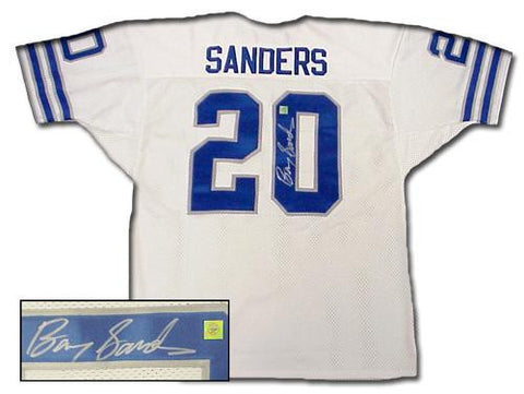 Barry Sanders Signed Authentic Style Lions White Jersey