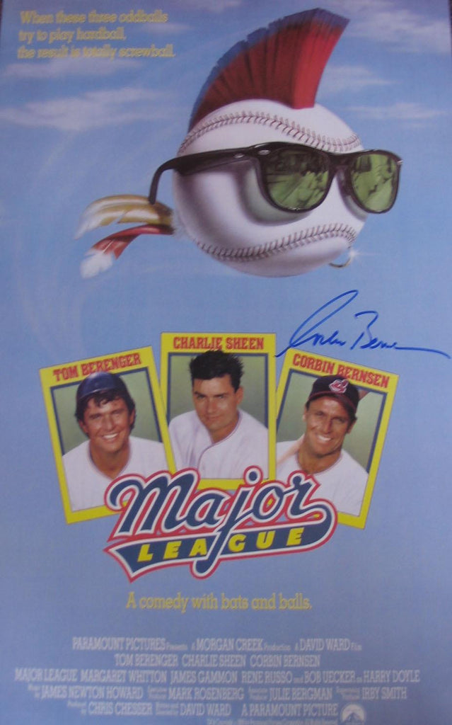 Corbin Bernsen Signed Major League Movie Poster