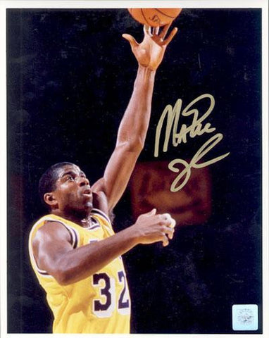 Magic Johnson Signed 16X20 Photo - Close Up Layup