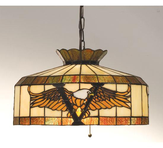 16 Inch W Victory Eagle Swag Pendant Ceiling Fixture