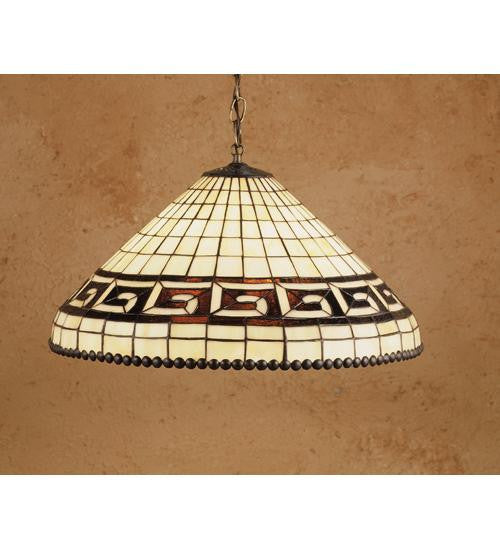 21 Inch W Greek Key Pendant Ceiling Fixture