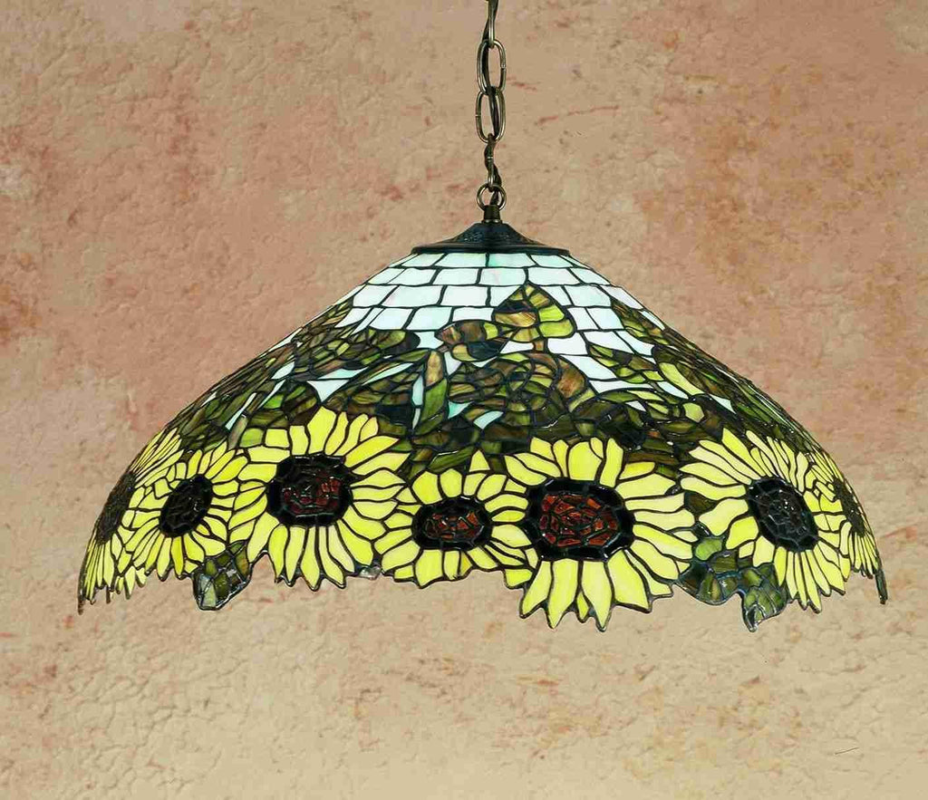 22 Inch W Wild Sunflower Pendant Ceiling Fixture