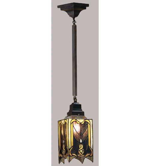 5.5 Inch Sq Cottage Mission Mini Pendant Ceiling Fixture