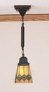 5 Inch Sq Martini Mission Mini Pendant Ceiling Fixture