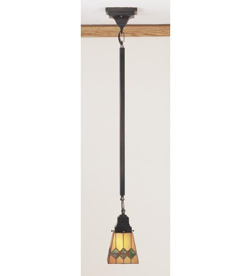 5 Inch Sq Martini Mission Mini Pendant Ceiling Fixture