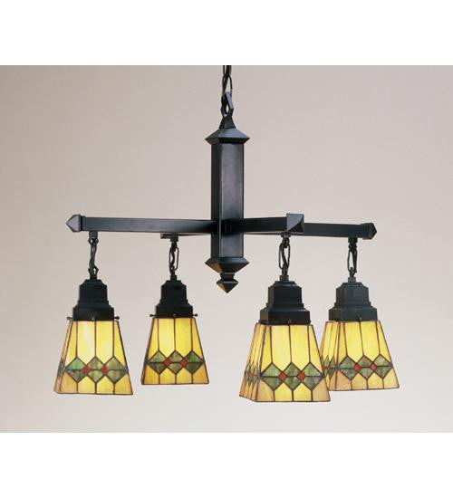 26 Inch W Martini Mission 4 Lt Chandelier Ceiling Fixture