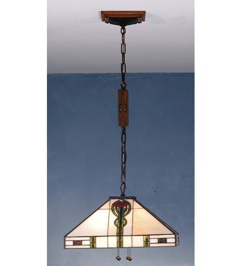 17 Inch Sq Parker Poppy Pendant Ceiling Fixture