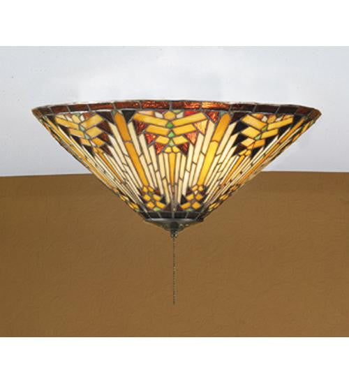 17 Inch W Navajo Mission Flushmount Ceiling Fixture