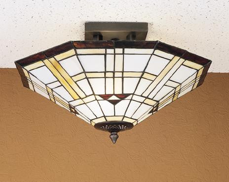 20 Inch W Arrowhead Mission Flushmount Ceiling Fixture