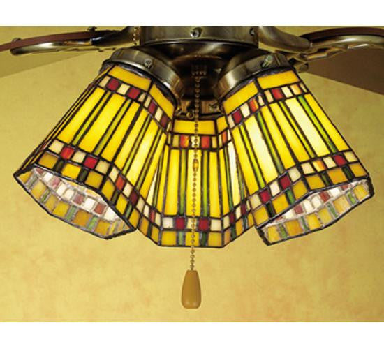 4 Inch W Prairie Corn Fanlite Shade Ceiling Fixture