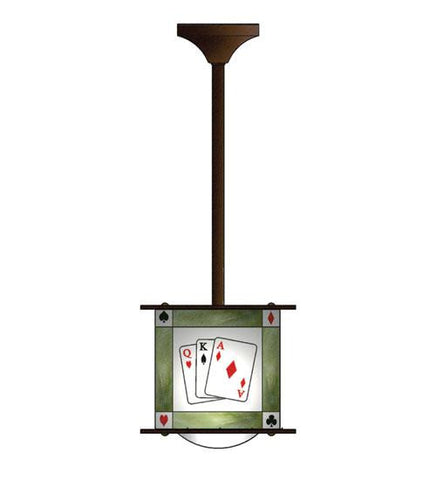 10 Inch Sq Texas Hold -Em Mini Pendant Ceiling Fixture