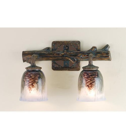 16 Inch W Painted Pinecone 2 Lt Sconce Wall Sconces