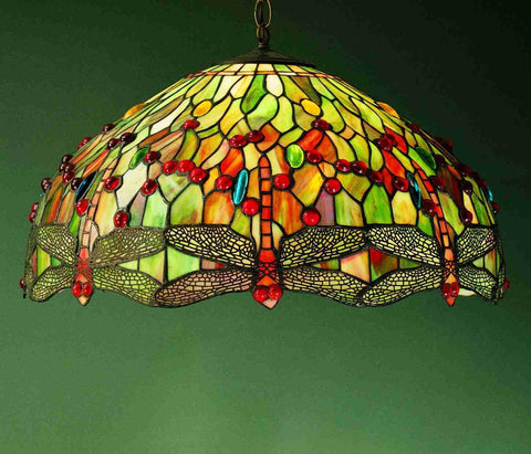 22 Inch W Hanginghead Dragonfly Pendant Ceiling Fixture