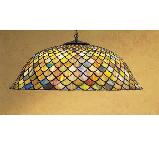 24 Inch W Tiffany Fishscale Pendant Ceiling Fixture