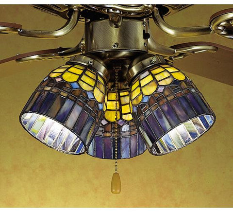 4 Inch W Tiffany Candice Fan Light Shade Ceiling Fixture