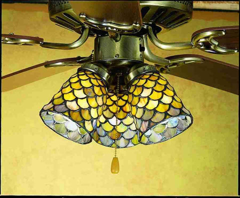 4 Inch W Tiffany Fishscale Fan Light Shade Ceiling Fixture