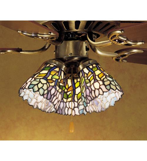 4 Inch W Wisteria Fanlite Shade Ceiling Fixture