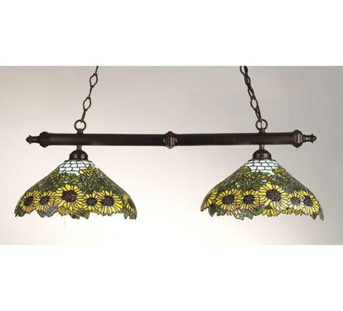 38 Inch L Wild Sunflower 2 Lt Island Ceiling Fixture