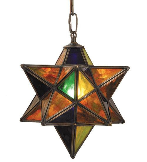 12 Inch W Multi-Colored Moravian Star Pendant Ceiling Fixture