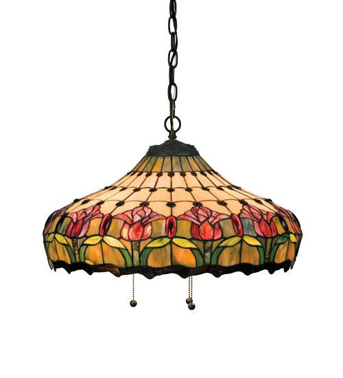 20 Inch W Colonial Tulip Pendant Ceiling Fixture