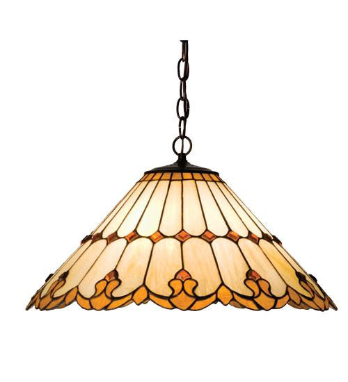 20.5 Inch W Nouveau Cone Pendant Ceiling Fixture