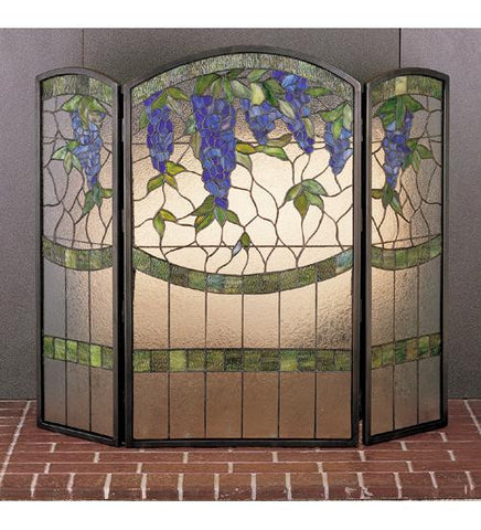 40 Inch W X 34 Inch H Wisteria Fireplace Screen Fireplace Screens