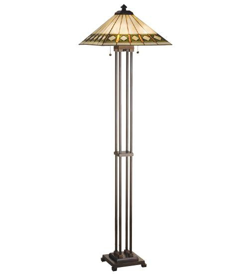 63 Inch H Diamond Mission Floor Lamp Floor Lamps