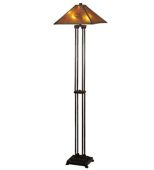 62 Inch H Mica Mission Floor Lamp Floor Lamps