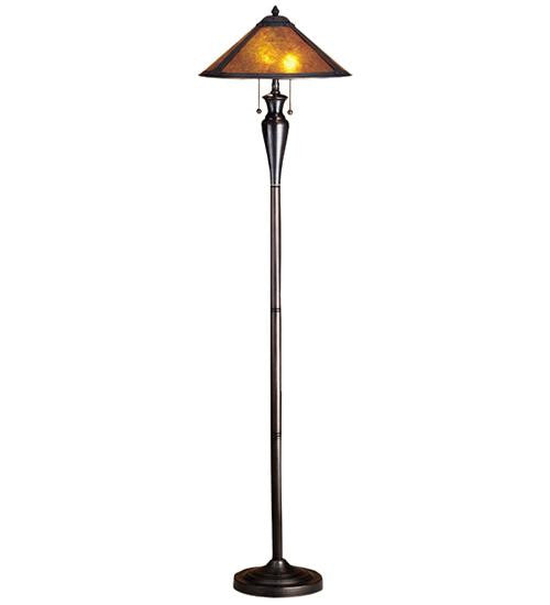 65 Inch H Van Erp Amber Mica Floor Lamp Floor Lamps