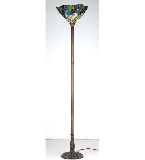 74 Inch H Spiral Grape Torchiere Floor Lamps