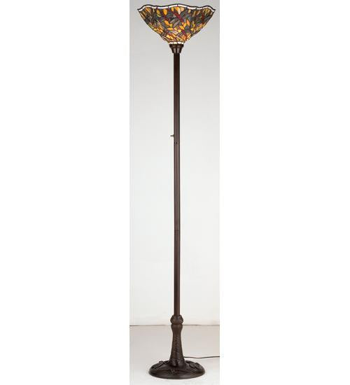 73.5 Inch H Spiral Dragonfly Torchiere Floor Lamps