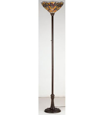 73.5 Inch H Spiral Dragonfly Torchiere Floor Lamps