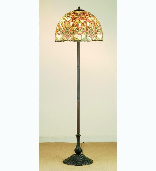 64 Inch H Jade Scroll Floor Lamp Floor Lamps