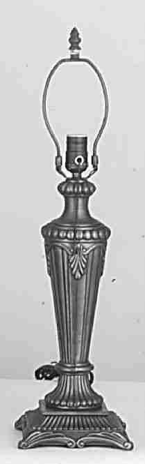 15.5 Inch Fluted Fleur Base Lamp Bases And Fixture Hardware