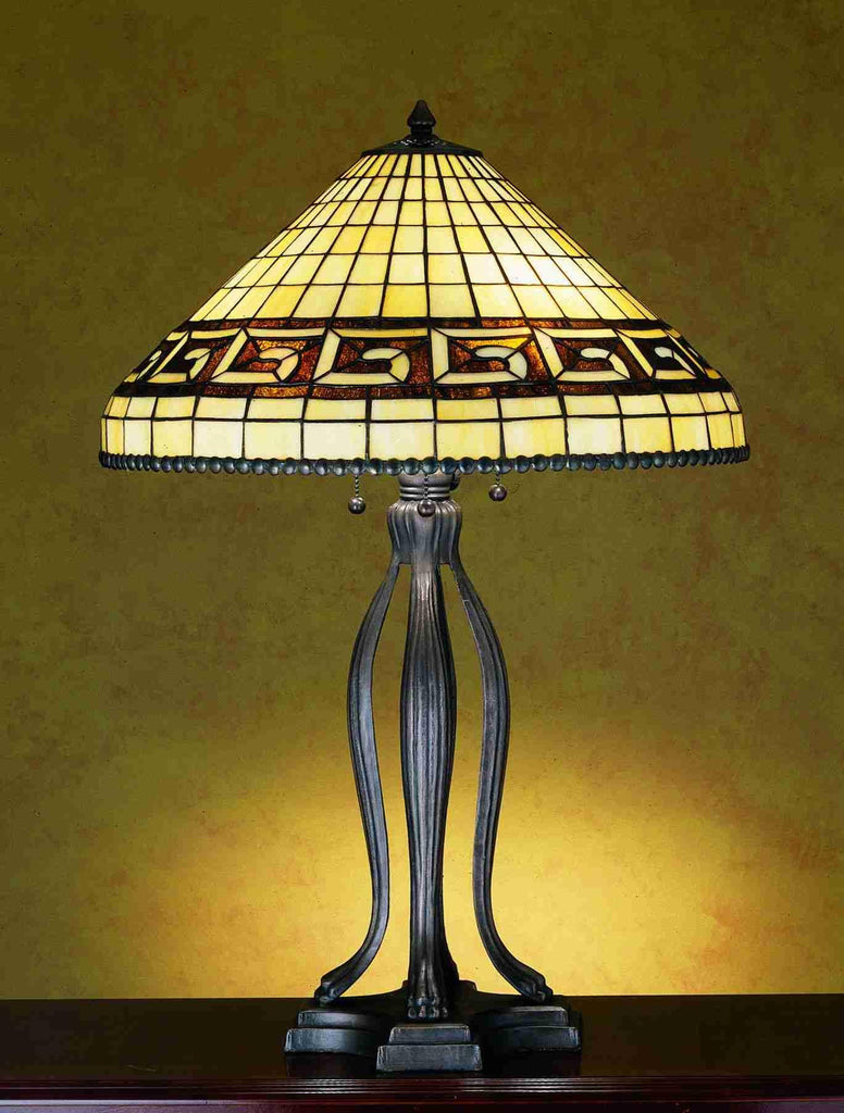 30 Inch H Greek Key Table Lamp Table Lamps