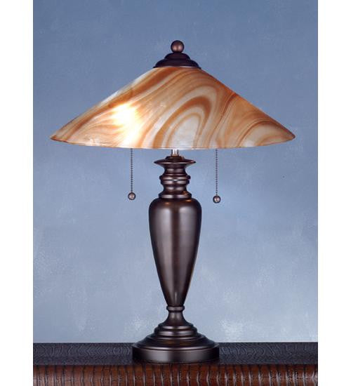 18 Inch 1-8 Inch Glass Cone 1 5-8 Inch Hole-21.5 Inch H Spun Van Erp-2lt Inch S Inch Table Lamps